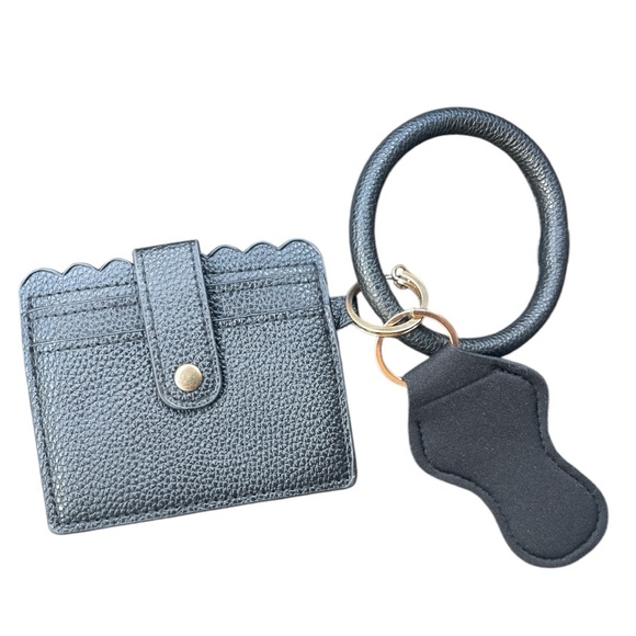 Wristlet I.D. Card and Money Holder on a Key Chain & Neoprene chapstick holder - Picture 1 of 3